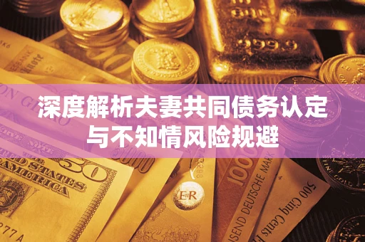 北京深度解析夫妻共同债务认定与不知情风险规避