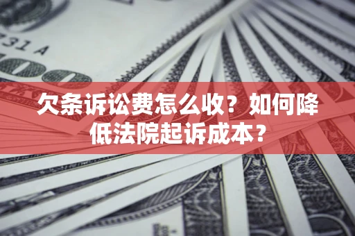 北京欠条诉讼费怎么收？如何降低法院起诉成本？