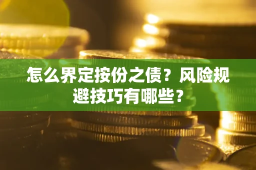 北京怎么界定按份之债？风险规避技巧有哪些？
