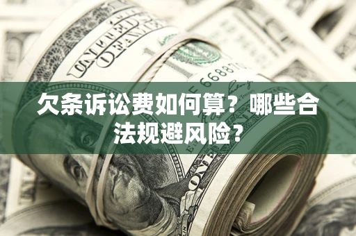 北京欠条诉讼费如何算？哪些合法规避风险？