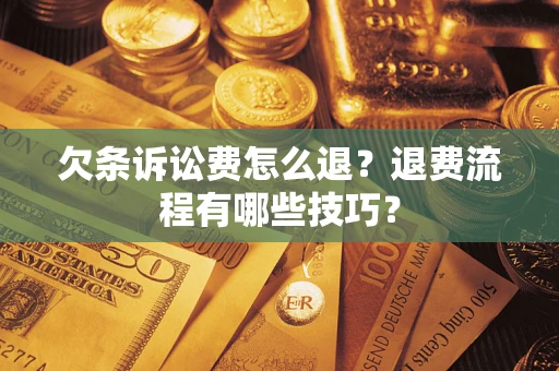 北京欠条诉讼费怎么退？退费流程有哪些技巧？